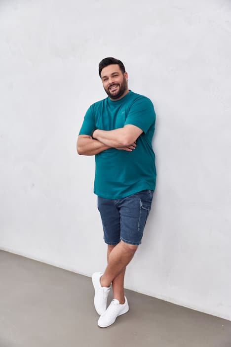 Men+ T-Shirt, Basic, 2er-Pack, Halbarm, Rundhals, bis 8 XL