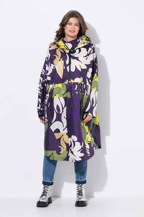 Funktions-Regencape, Unisex, Print, Kapuze