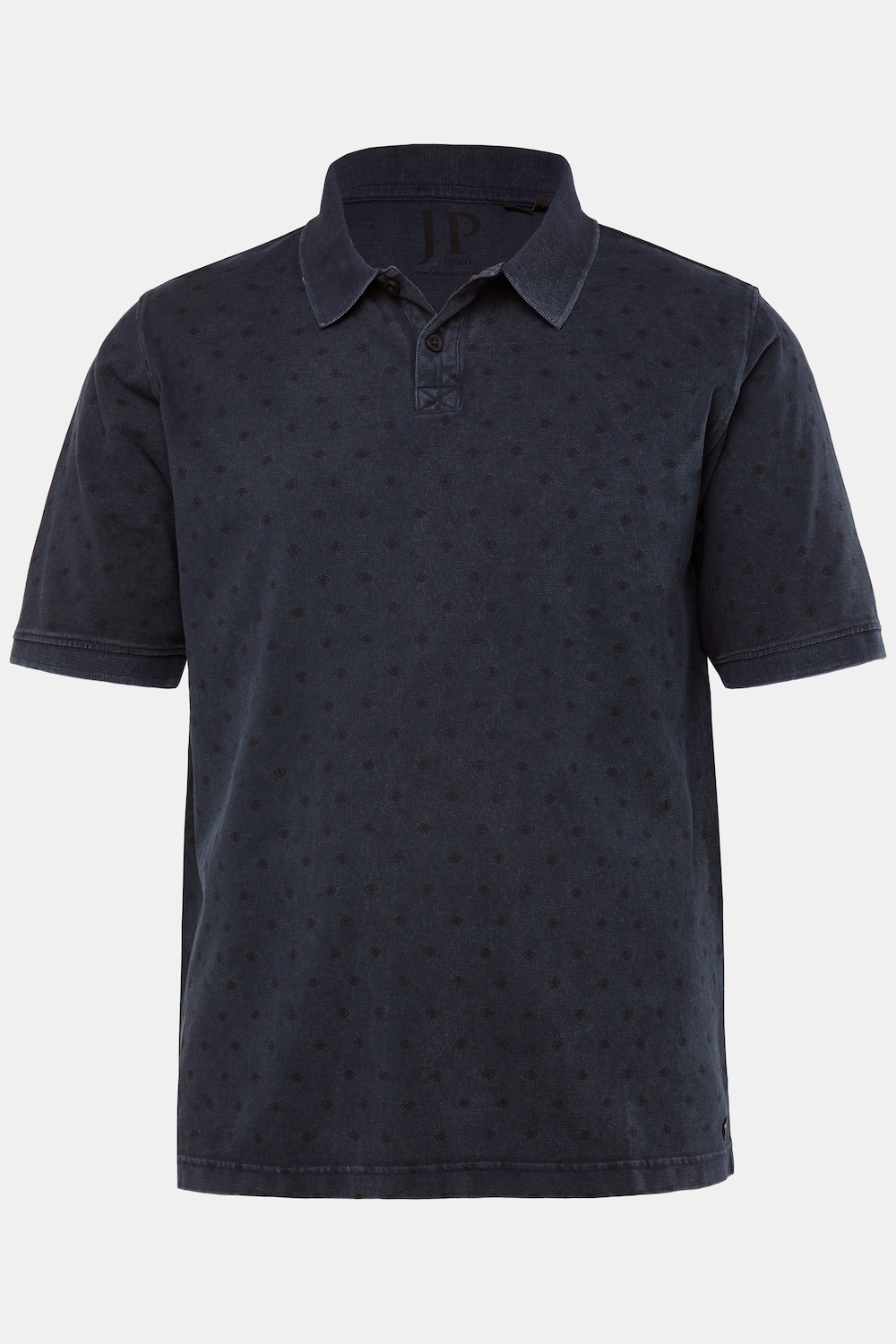 JP1880 Poloshirt, Halbarm, Piqué, Alloverdruck, Vintage Look, bis 8 XL