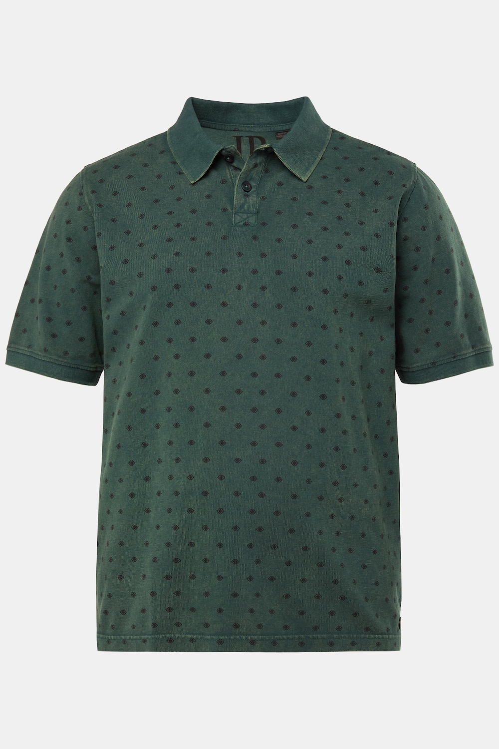 JP1880 Poloshirt, Halbarm, Piqué, Alloverdruck, Vintage Look, bis 8 XL