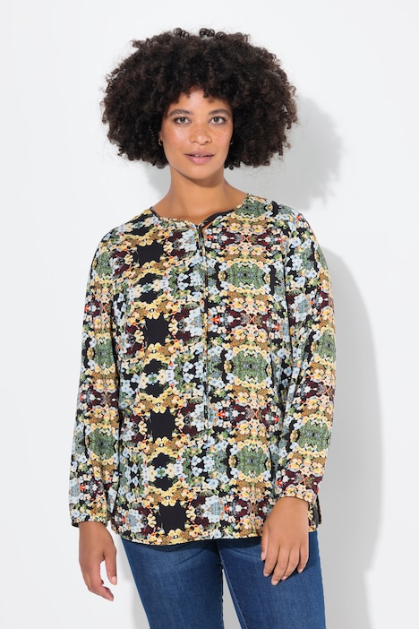 Tuniek, print all-over, lange mouwen