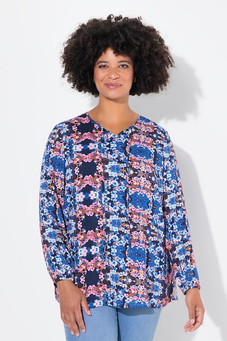 Tuniek, print all-over, lange mouwen