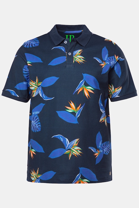 JP1880 Poloshirt, Halbarm, Piqué, Alloverprint, bis 8 XL