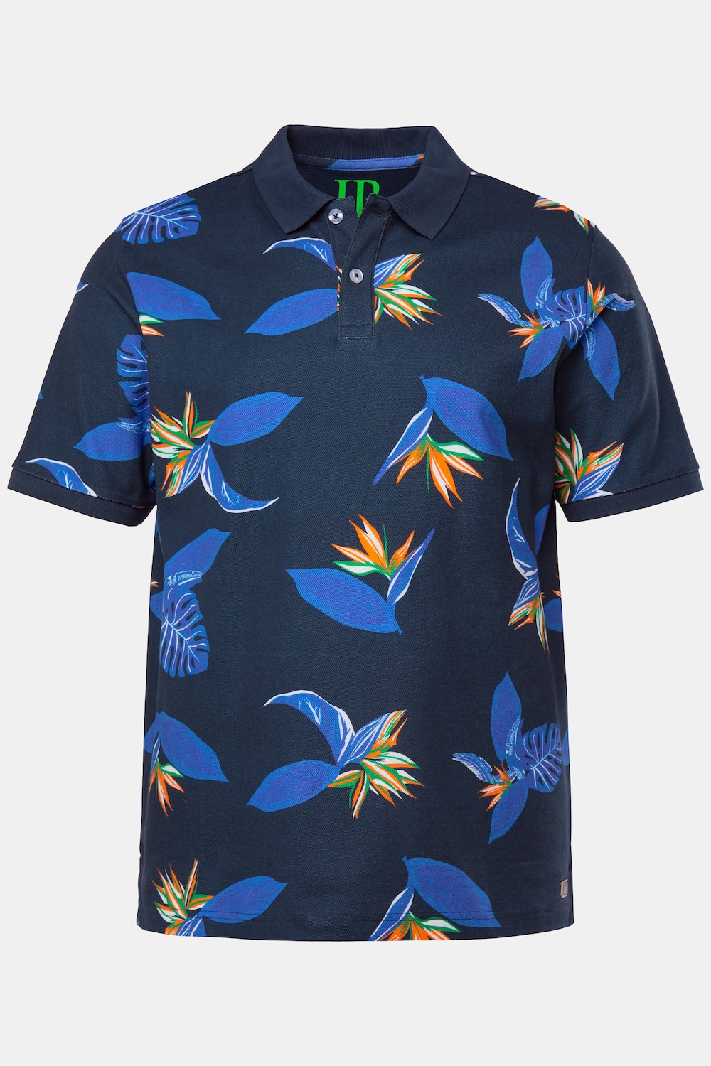JP1880 Poloshirt, Halbarm, Piqué, Alloverprint, bis 8 XL
