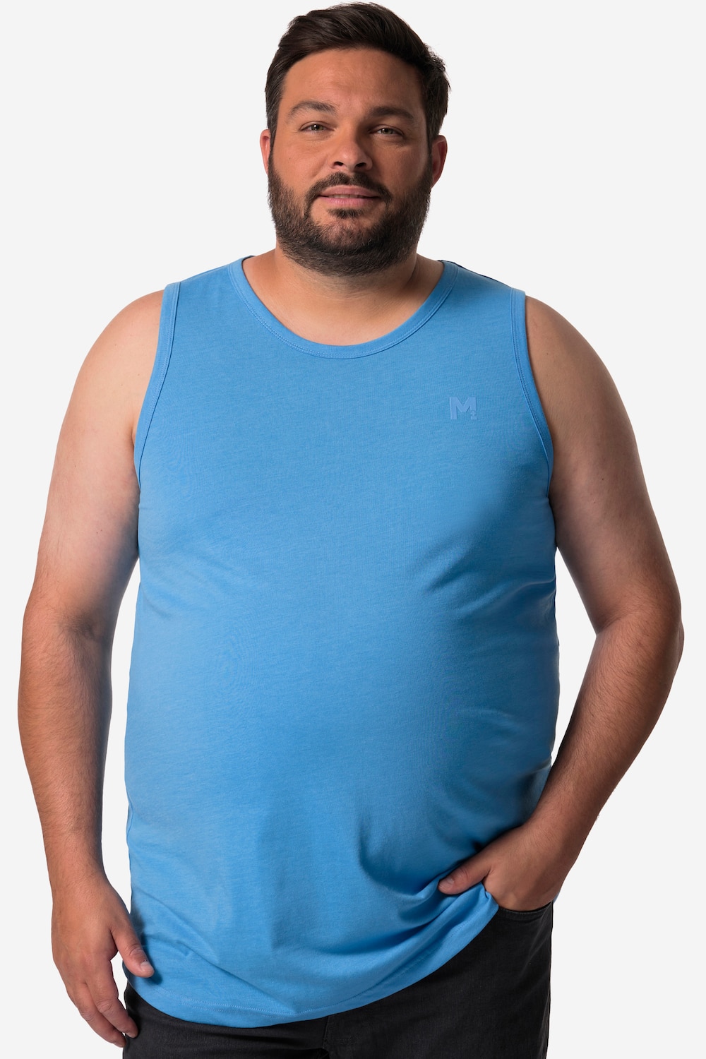 Men+ tanktop, basic, ronde hals, tot 8 XL