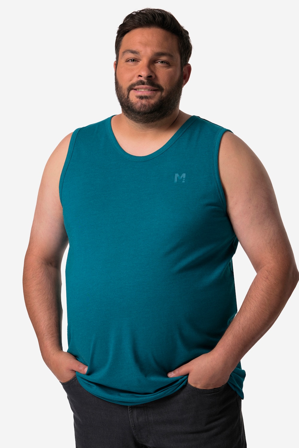 Men+ tanktop, basic, ronde hals, tot 8 XL
