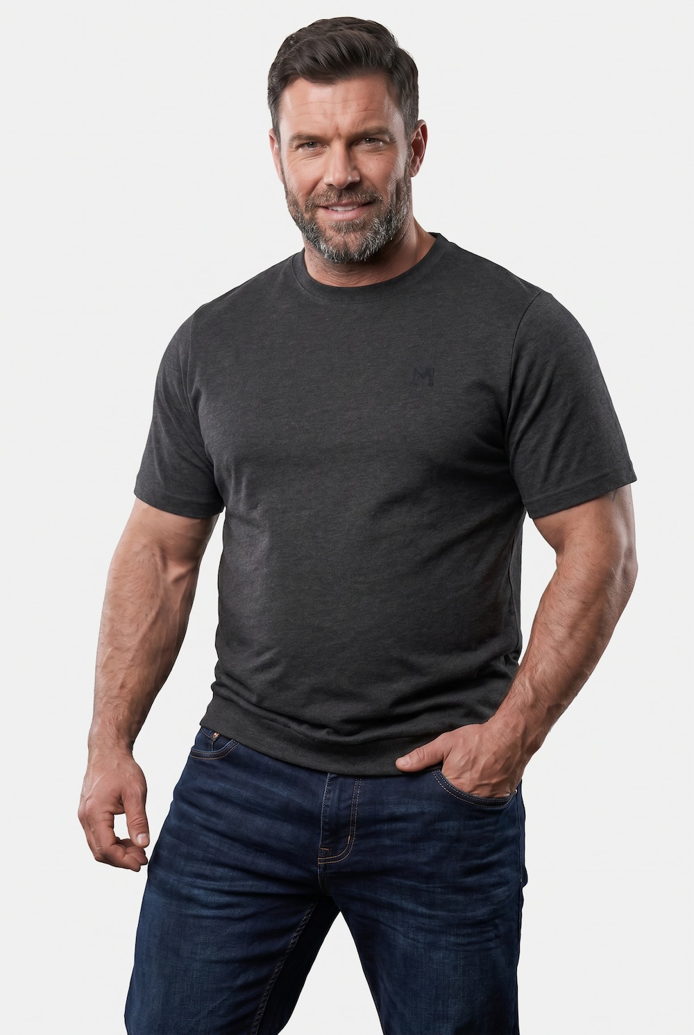 T-Shirt, Bauchfit, Basic, Halbarm, bis 10 XL