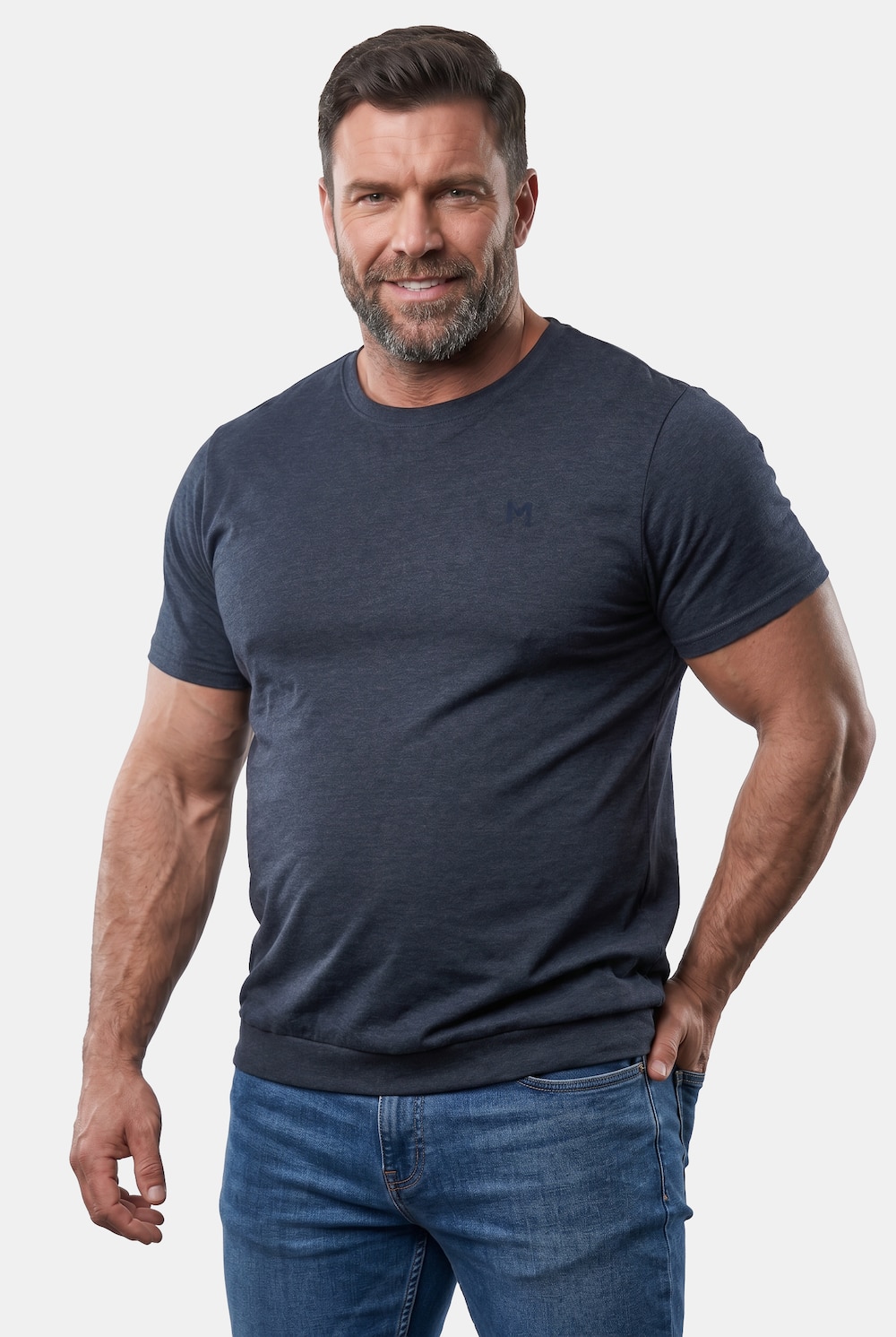 T-Shirt, Bauchfit, Basic, Halbarm, bis 10 XL
