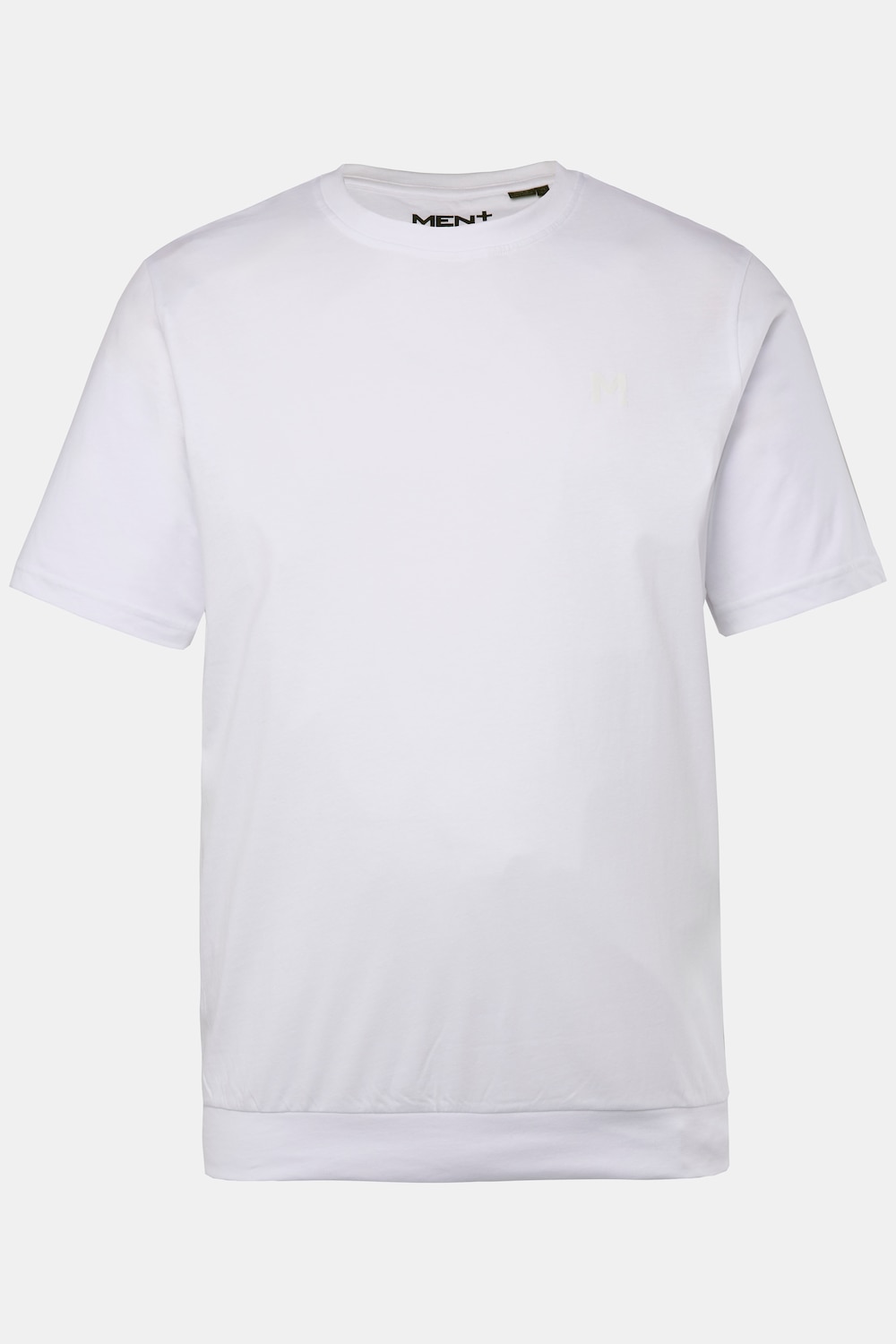 T-shirt, buikfit, basic, korte mouw, tot 8XL