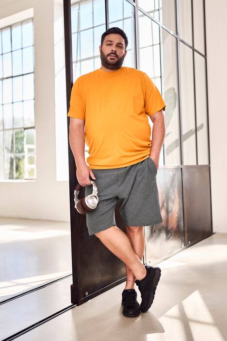 Men+ T-Shirt, Bauchfit, Basic, Halbarm, bis 10 XL