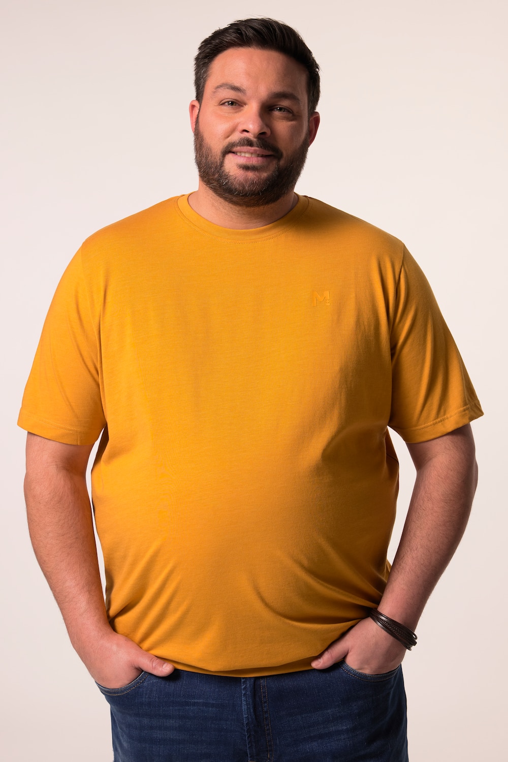 Men+ T-Shirt, Bauchfit, Basic, Halbarm, bis 8 XL