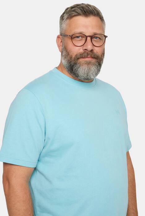 Men+ T-Shirt, Bauchfit, Basic, Halbarm, bis 10 XL