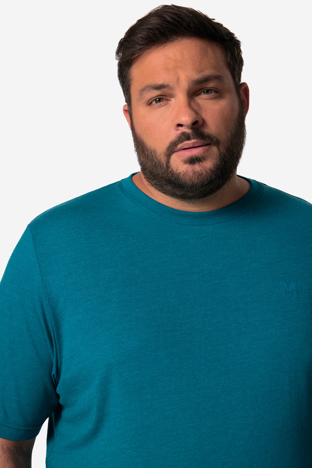 Stora storlekar T-shirt, Her, turkos, storlek: 3XL, Bomull/Viskos, Men Plus