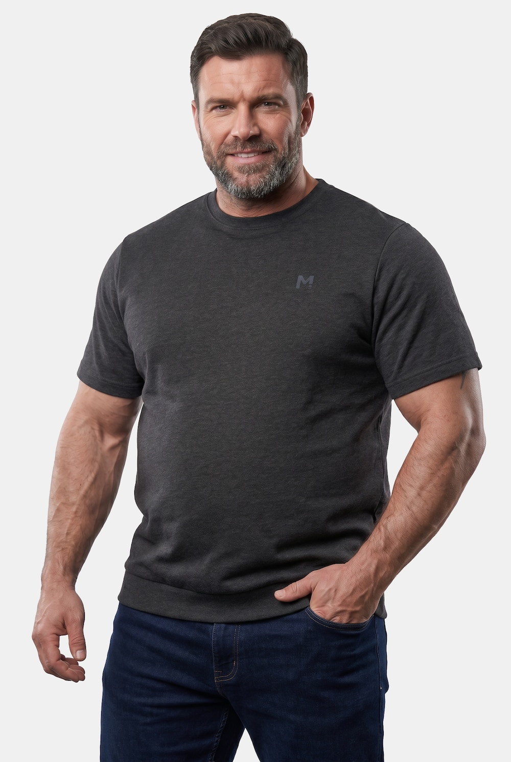 T-Shirts, 2er-Pack, Bauchfit, Basic, Halbarm, bis 10 XL
