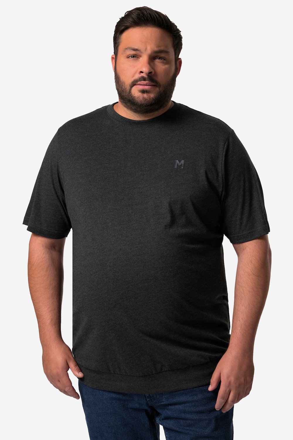 Stora storlekar T-shirt, Her, svart, storlek: 9XL, Bomull/Polyester, Men Plus