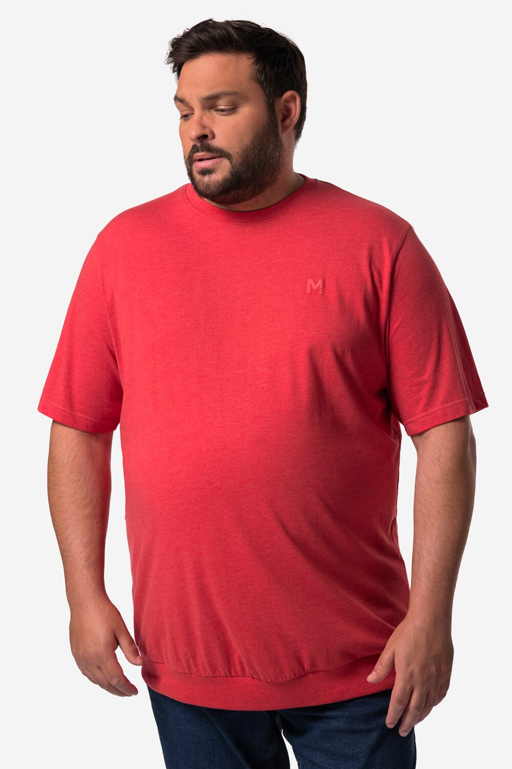 Stora storlekar T-shirt, Her, röd, storlek: 3XL, Bomull/Polyester, Men Plus
