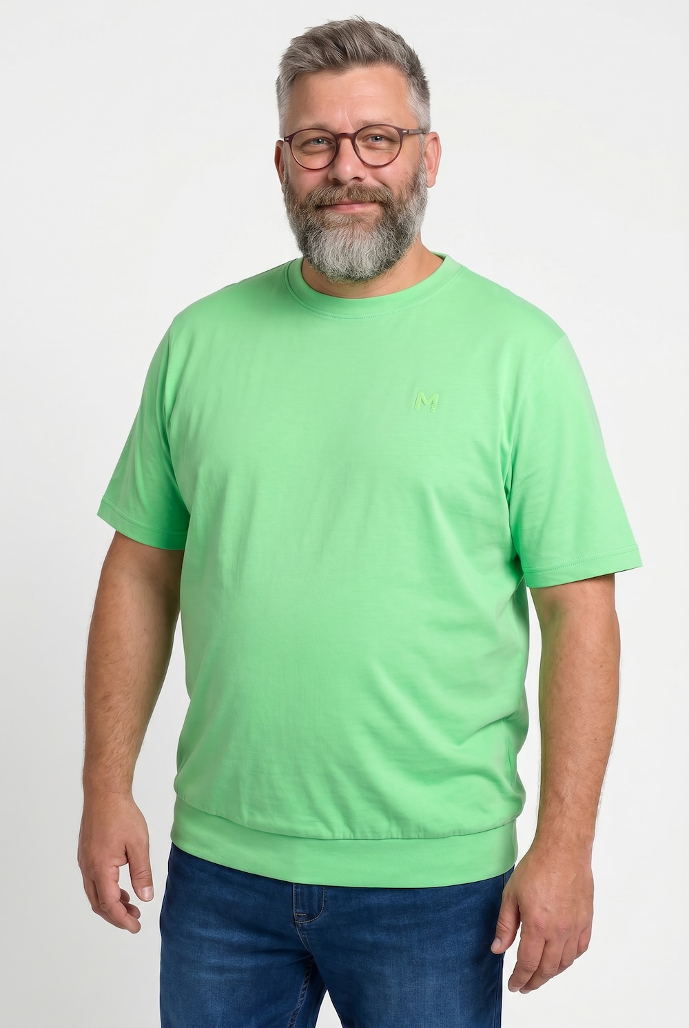 T-Shirts, 2er-Pack, Bauchfit, Basic, Halbarm, bis 10 XL