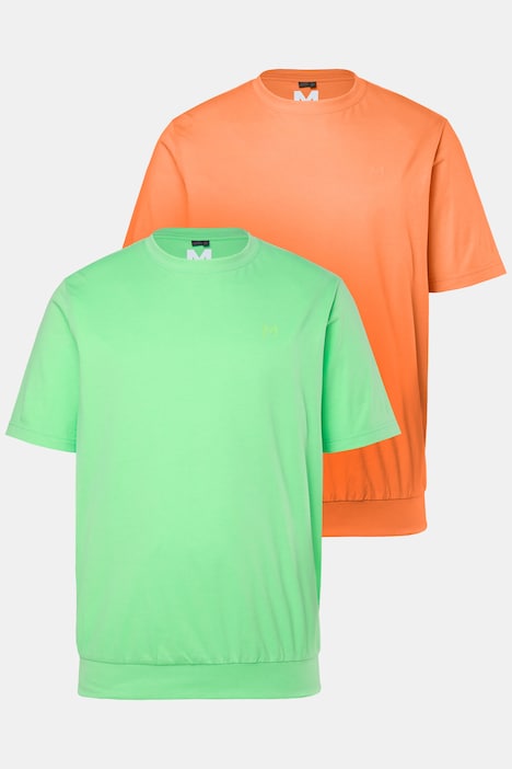 T-Shirts, 2er-Pack, Bauchfit, Basic, Halbarm, bis 10 XL