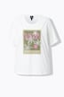 T-shirt, bloemenmotief, ronde hals, korte mouwen