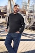Men+ Langarmshirt, Bauchfit, Spezialschnitt, Basic, Rundhals, bis 10 XL