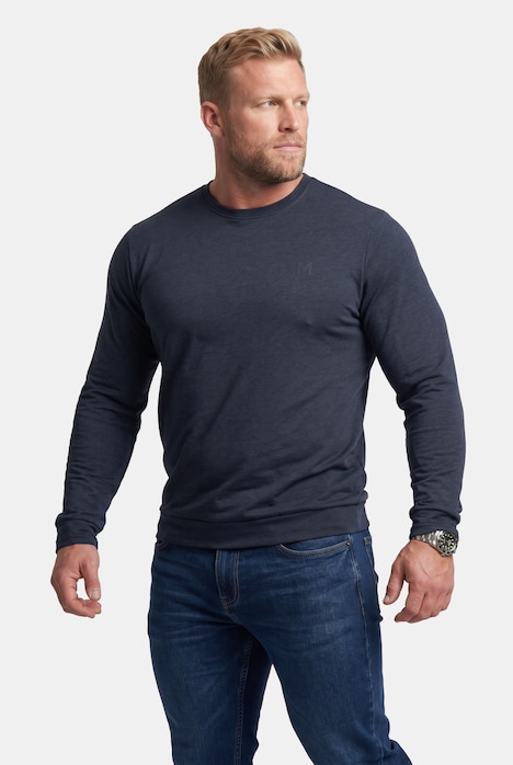 Langarmshirt, Bauchfit, Spezialschnitt, Basic, Rundhals, bis 10 XL