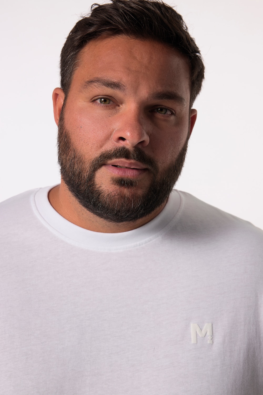 Stora storlekar Långärmad topp, Her, vit, storlek: 8XL, Bomull/Polyester, Men Plus