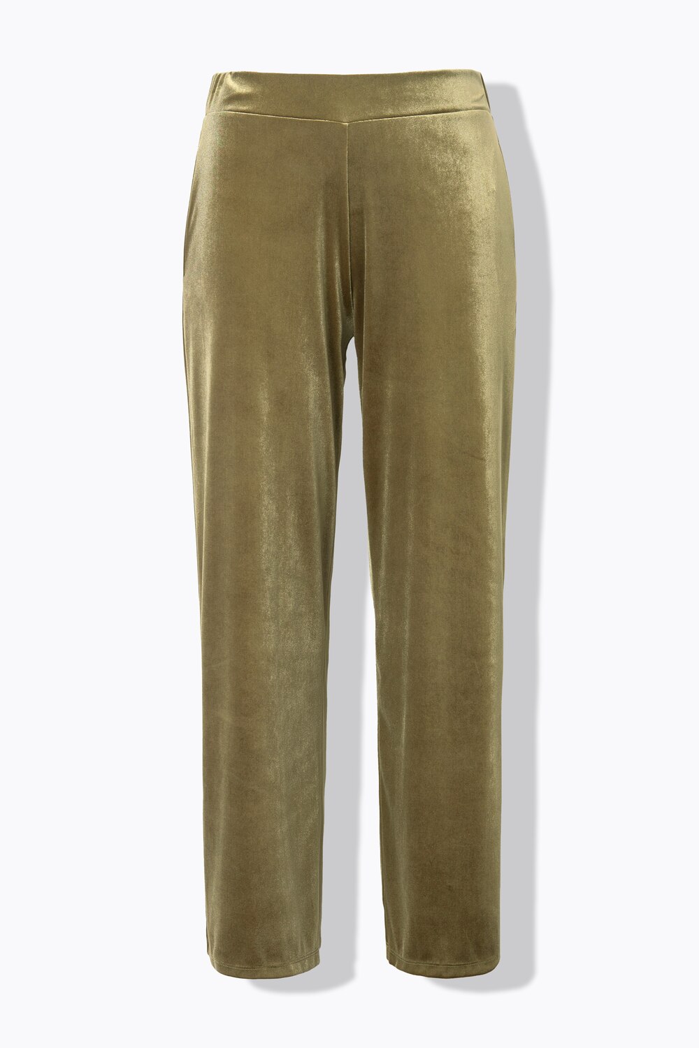 Stora storlekar Sammetsbyxa, Dam, grön, storlek: 44, Polyester, Mia Moda