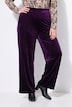 Fluwelen broek, wijde pijpen, elastische tailleband