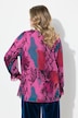 Bluse, mesh med heldekkende trykk, vide lange ermer