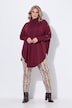Pullover, poncho-stijl, kabelpatroon, puntzoom