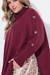 Pullover, poncho-stijl, kabelpatroon, puntzoom