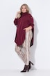 Pullover, poncho-stijl, kabelpatroon, puntzoom