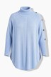 Pull oversize esprit poncho, base en pointe et maille avec motif torsadé