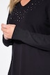 Classic fit long-sleeve with  shirtglittering rhinestones