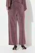 Broek, wijde pijpen, glittereffect, elastische tailleband