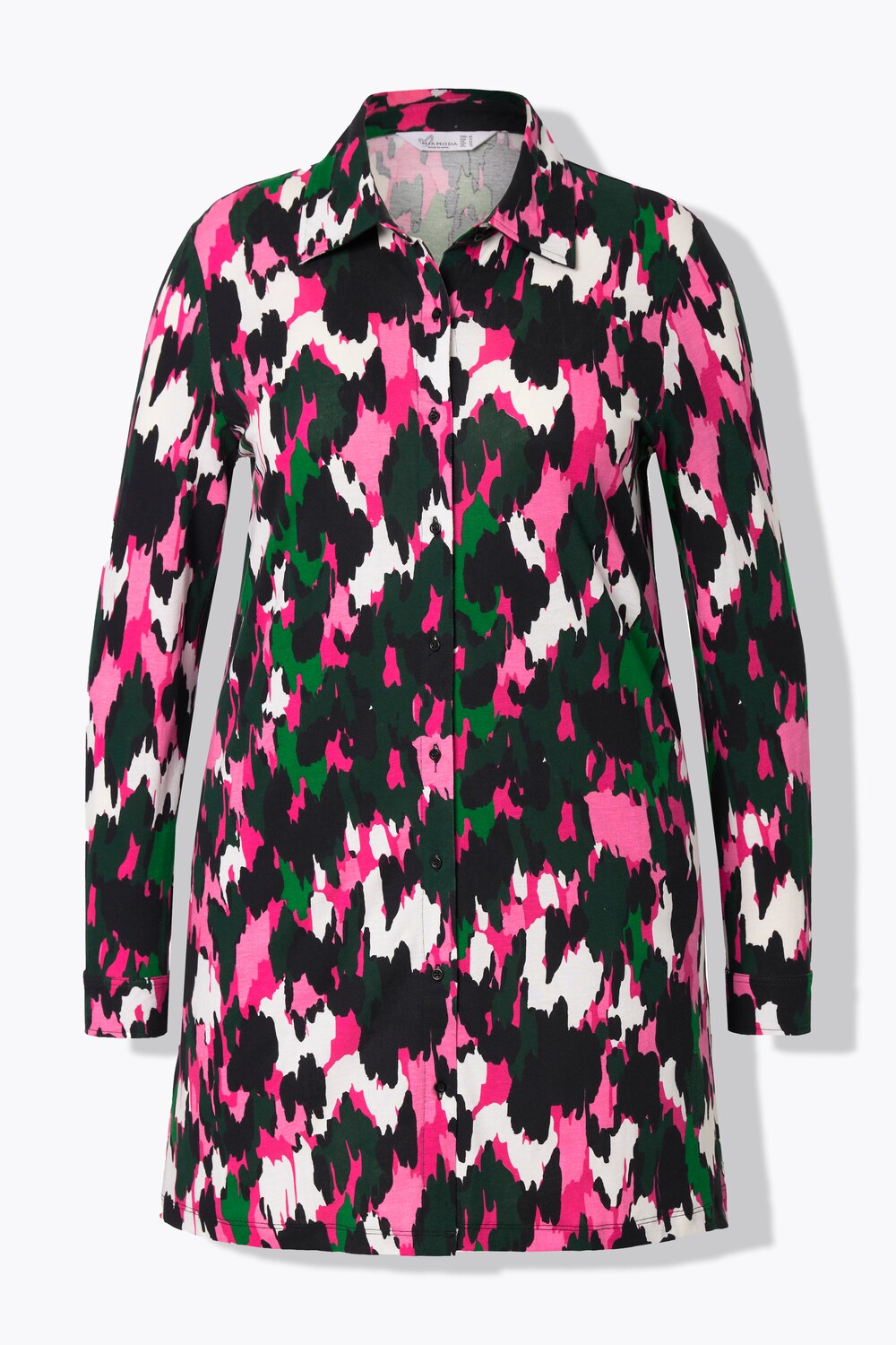 Stora storlekar Jerseyblus, Dam, rosa, storlek: 50, Syntetfibrer/Bomull, Mia Moda