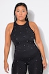 Crop top, slim model, glittersteentjes