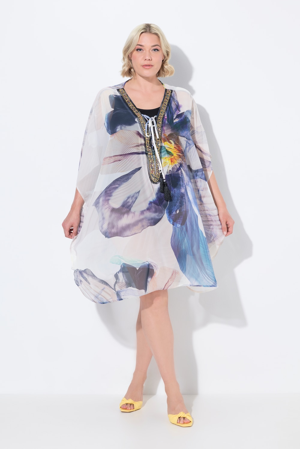 Große Größen Tunika, Damen, weiß, Größe: 2=50-56, Polyester, Ulla Popken