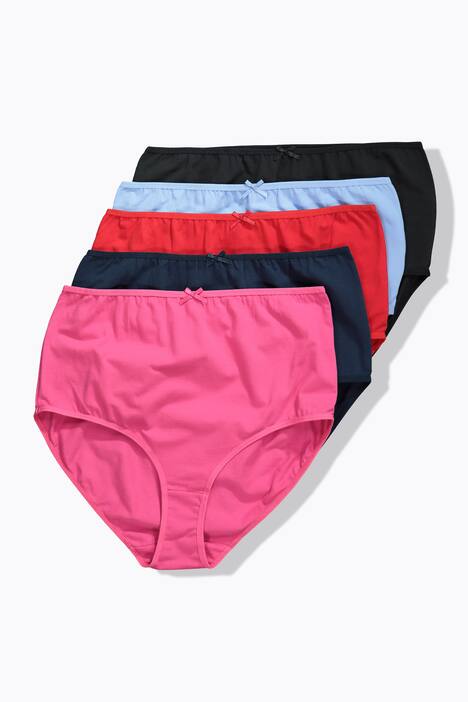 Ulla Popken Dames Tailleslip | 5-pack | Zwart | Maat 50-52