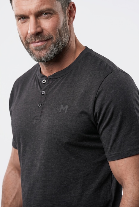 Henley, Basic, Halbarm, Rundhals, bis 8 XL