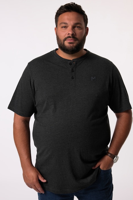 Men+ Henley, Basic, Halbarm, Rundhals, bis 8 XL