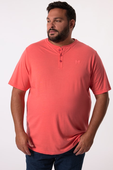 Men+ Henley, Basic, Halbarm, Rundhals, bis 8 XL