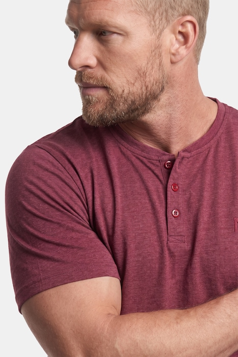 Henley, Basic, Halbarm, Rundhals, bis 8 XL