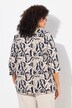 Shirt, bladeren, classic, hartvormige hals, 3/4-mouwen