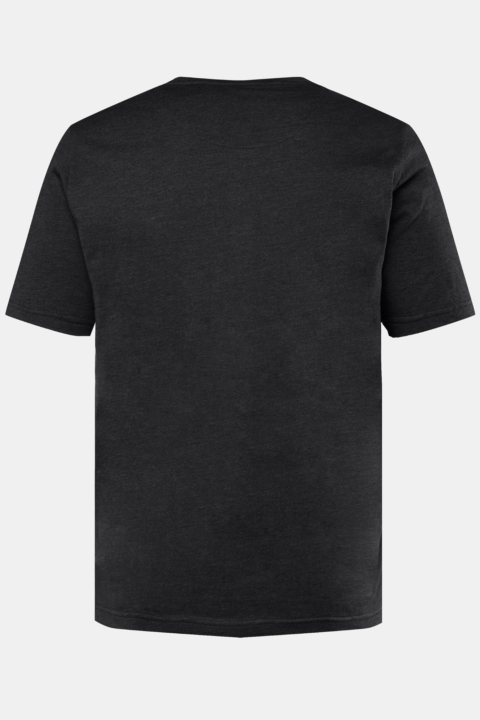 Men Plus große Größen Kurzarm T Shirt L schwarz Henley 2er Pack Basic Halbarm