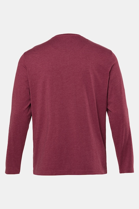 Henley, Basic, Langarm, Rundhals, bis 8 XL