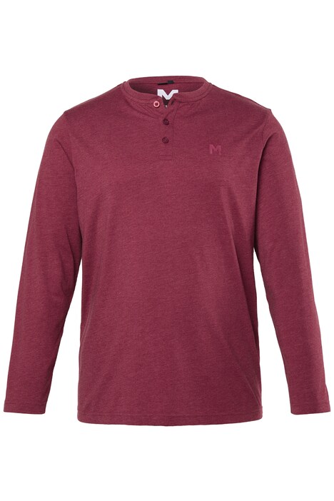 Henley, Basic, dlouhé rukávy, kulatý výstřih, do 8XL