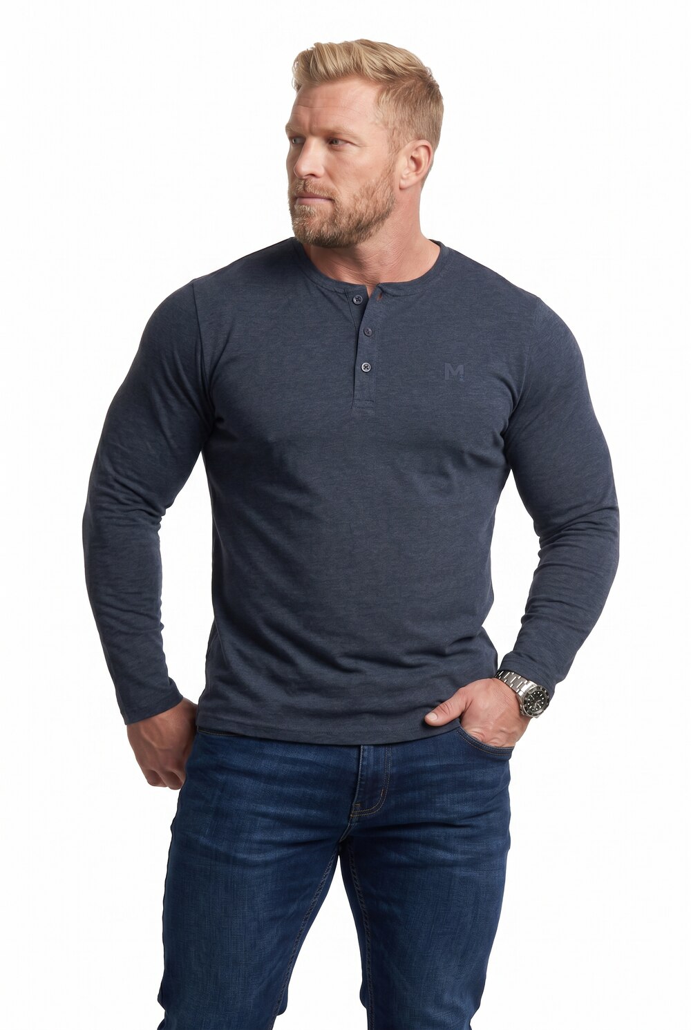 Stora storlekar Farfarströja, Her, blå, storlek: XL, Bomull/Polyester, Men Plus