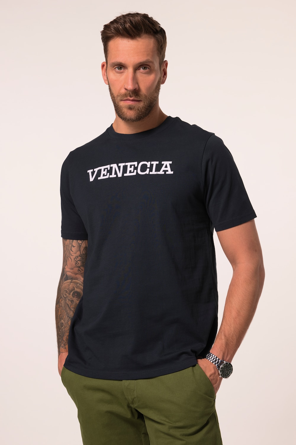 JP1880 T-shirt, korte mouwen, borduurwerk op de borst, tot 8XL