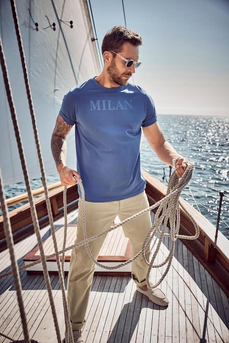 JP1880 T-Shirt, Halbarm, Brustprint, bis 8 XL